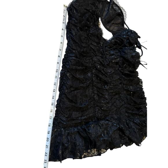 For Love & Lemons NWT Black Bette Lace Mini Dress size Large - Picture 11 of 15
